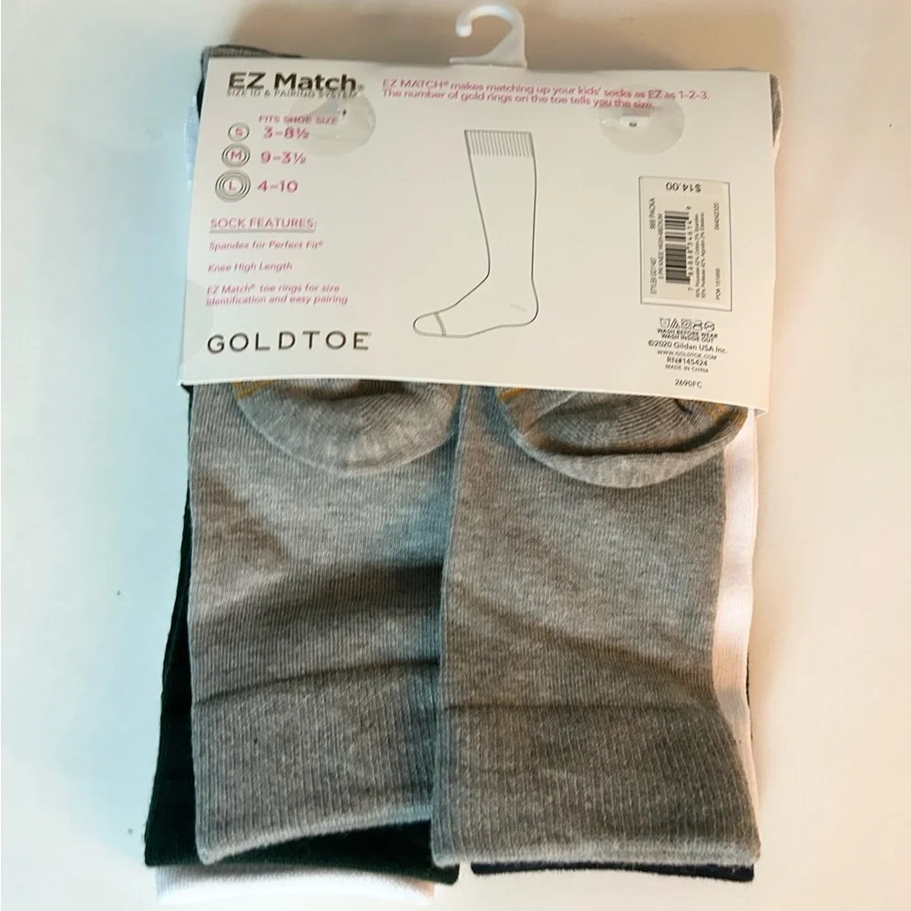Gold toe Girls Knee High Socks 10 Pairs NWT